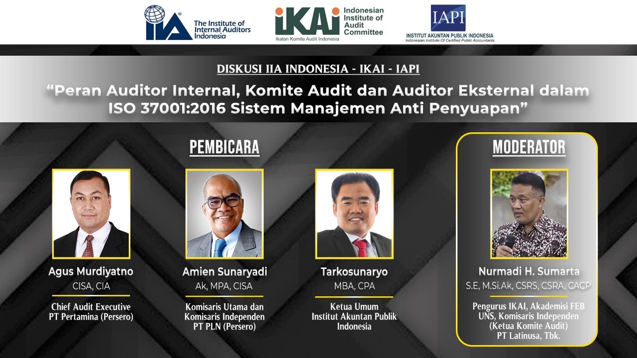 Diskusi Panel IIA Indonesia, IKAI dan IAPI tanggal 29 Juli 2020